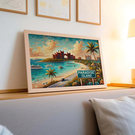 Paradise Island Bahamas Art Print: Tropical Beach Wall Decor