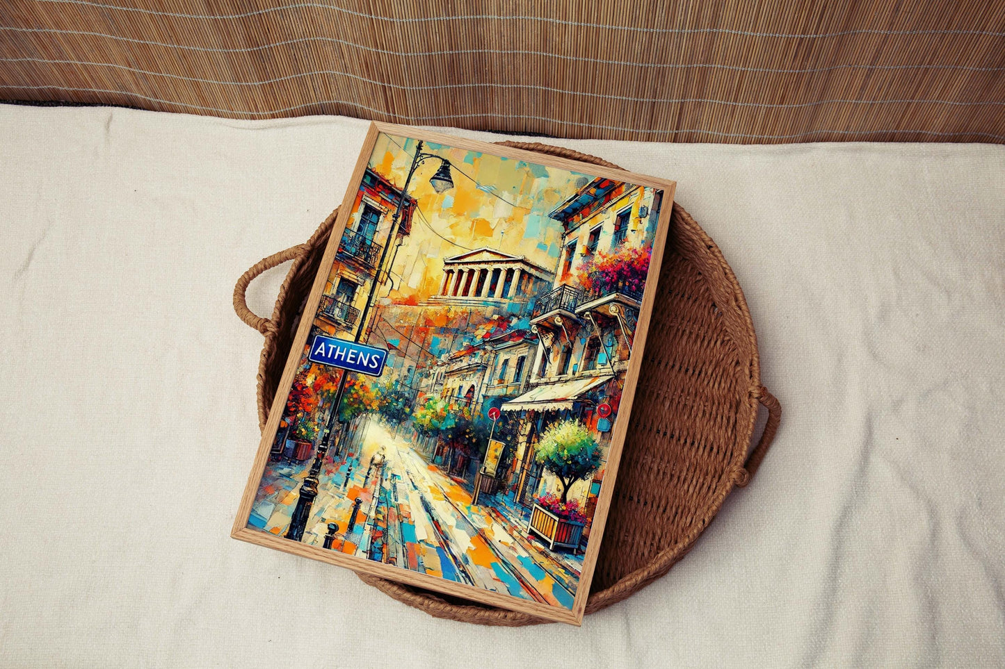 Greece Gift Athens Wall Art Print - Travel Poster of Greece, European Artwork, Housewarming Decor, Athens Travel Print, Unique Europe Gift