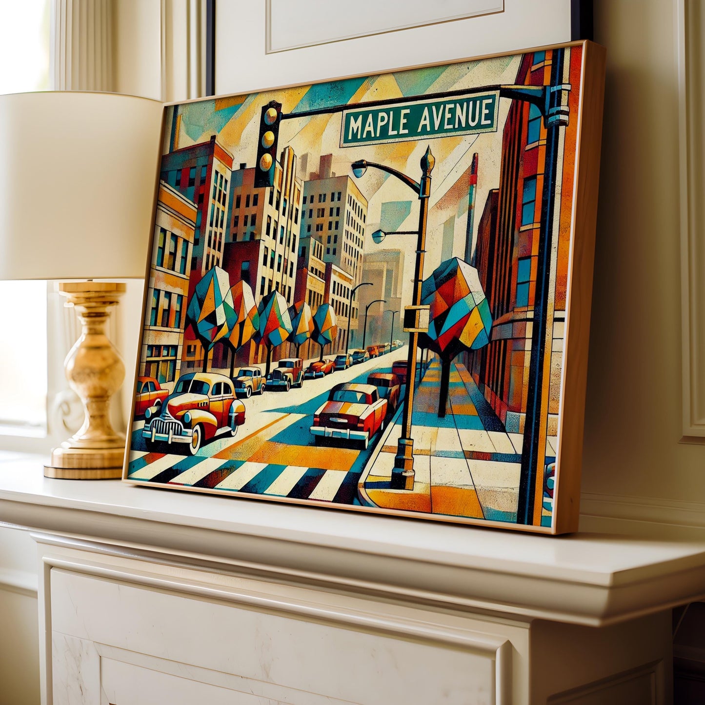 Maple Avenue Wall Art Print - St. Louis Travel Poster, Missouri Home Decor, Housewarming Gift, Maple Ave Cityscape Artwork