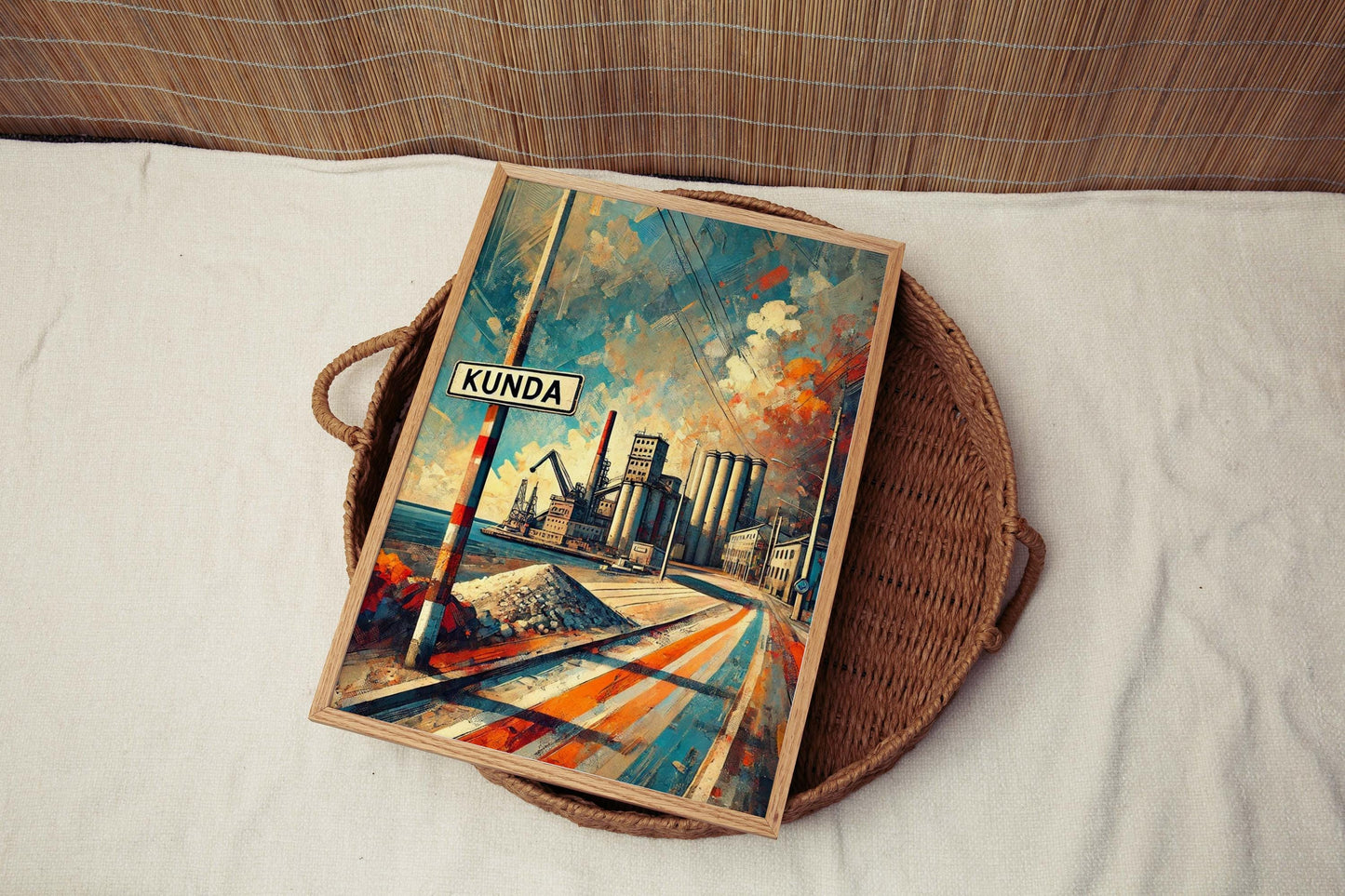 Kunda Art Travel Print – Estonia City Wall Art, European Poster, Housewarming Gift, Kunda Artwork, Scenic Travel Decor