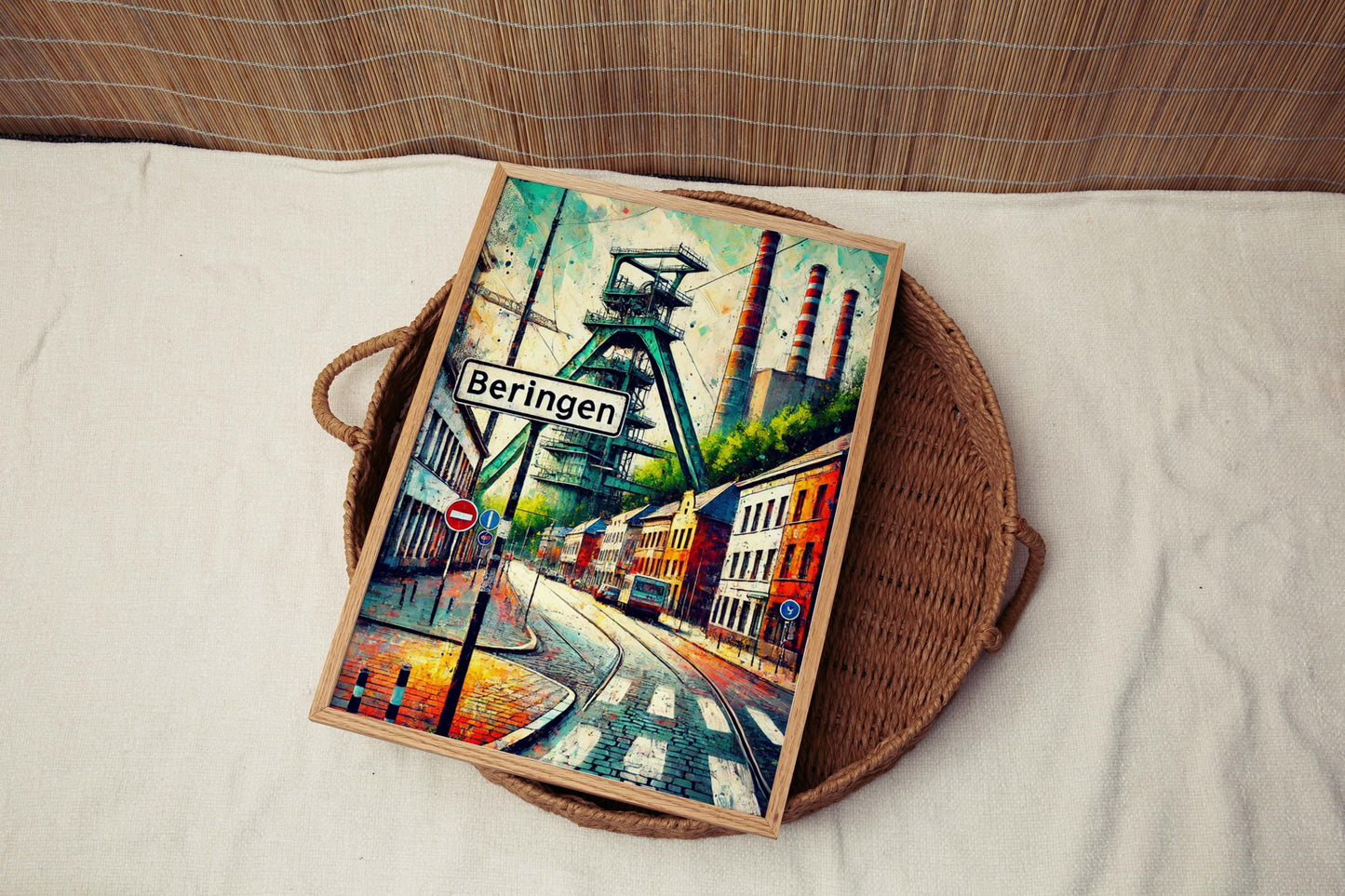 Beringen Art Print - Belgium City Wall Art, Travel Poster, European Home Decor, Beringen Gift, Housewarming & Travel Wall Decor