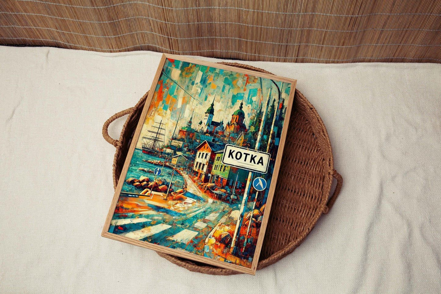 Kotka Art Wall Print - Finland Travel Poster, Scandinavian Home Decor, Kotka City Artwork, European Wall Art, Housewarming Gift Print