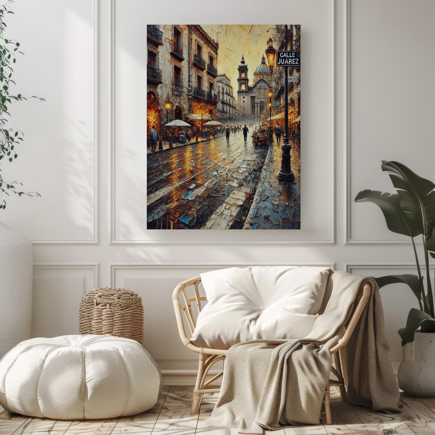 Guadalajara Calle Juarez Wall Art Print, Mexico Travel Poster, Housewarming Gift, Mexican Artwork, Travel Decor, Mexico Cityscape