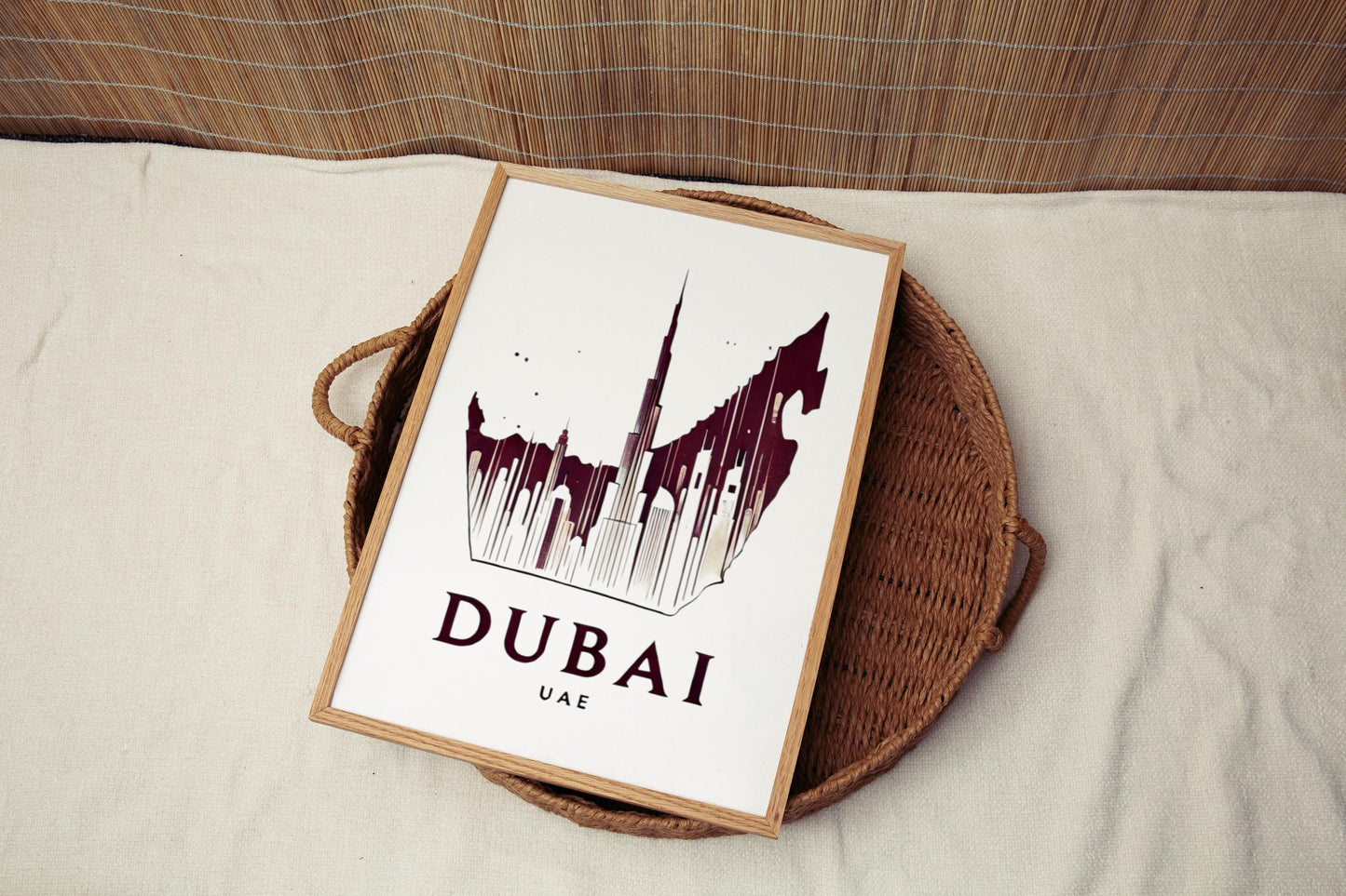 UAE Wall Art Dubai Print Travel Home Decor Unique UAE Gift Housewarming Wall Artwork Poster