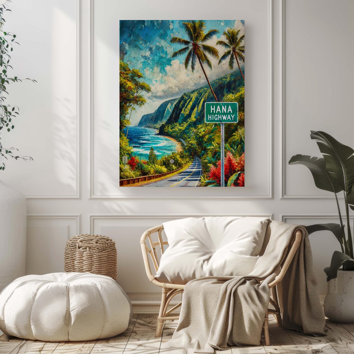 Hana Highway Print Maui Wall Art, Hawaii Travel Poster, Honolulu Gift, Housewarming Decor, Tropical Road Trip Printable Artwork