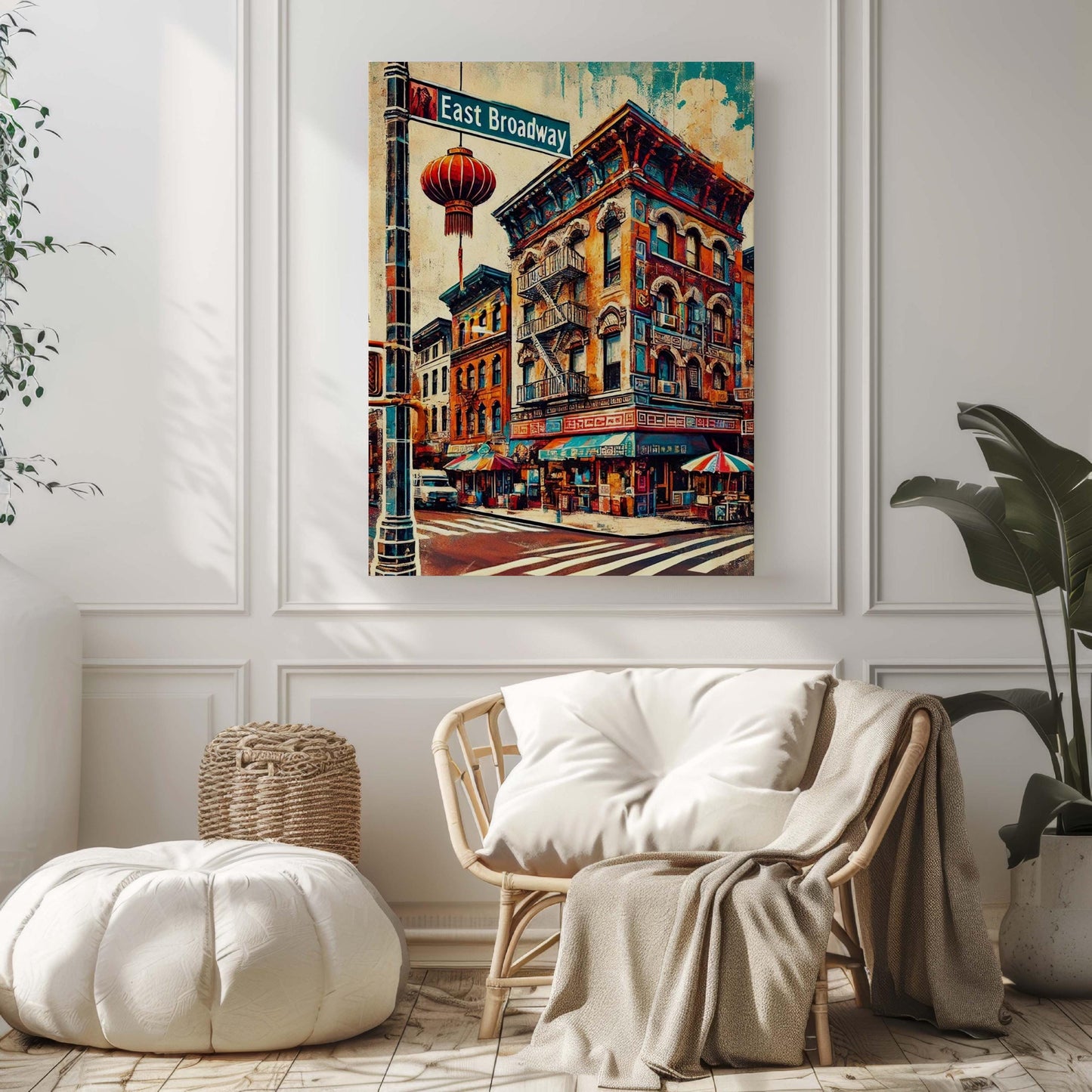 East Broadway Print Manhattan Wall Art NYC Travel Poster New York Gift Housewarming Decor