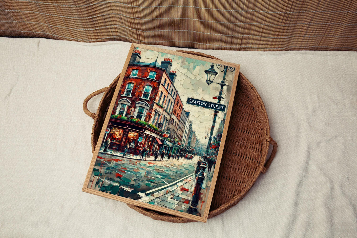 Grafton Street Wall Art, Dublin Print, Ireland Travel Poster, Cityscape Artwork, European Street Scene, Home Decor, Gift for Travelers