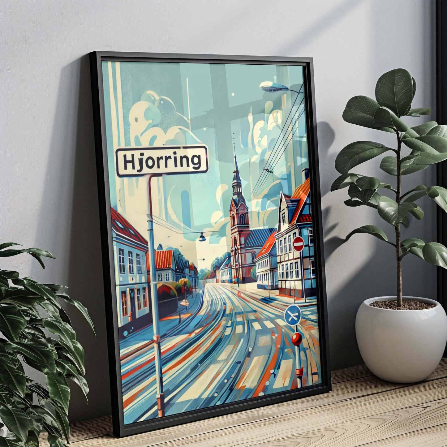 Hjorring Art Print - Denmark City Wall Art, Travel Poster, European Home Decor, Housewarming Gift, Scandinavian Travel Print