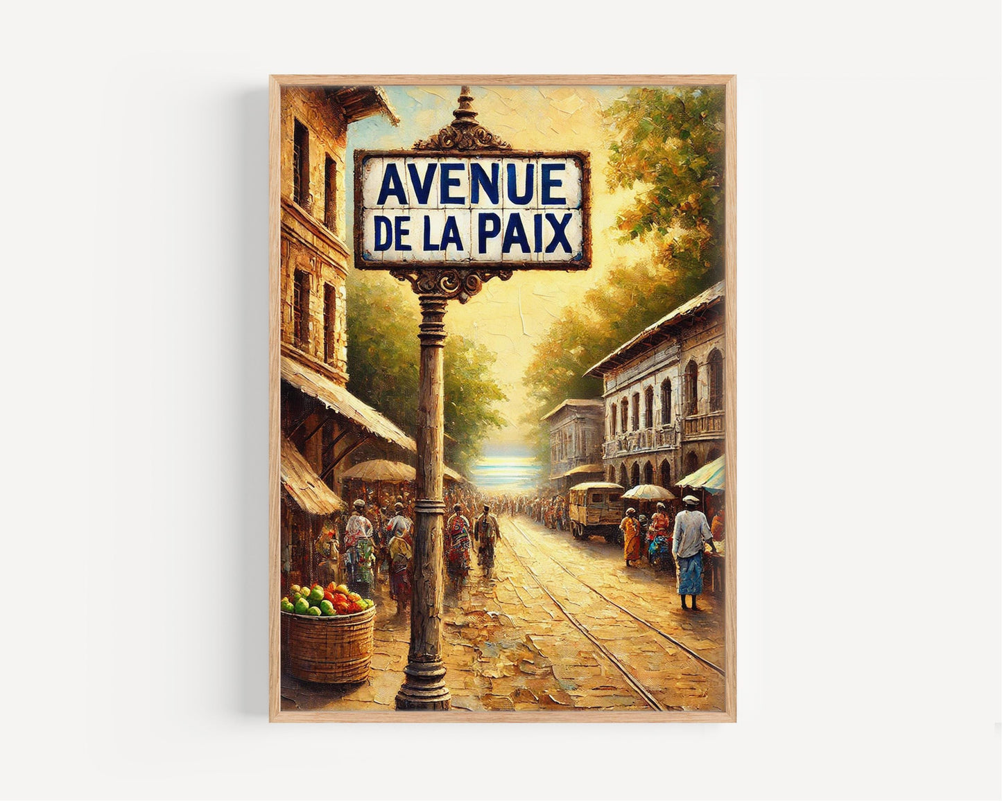Avenue de la Paix Wall Art, Brazzaville Print, Republic of the Congo Art, Street Sign Decor, African Souvenir, Travel Poster, Home Décor
