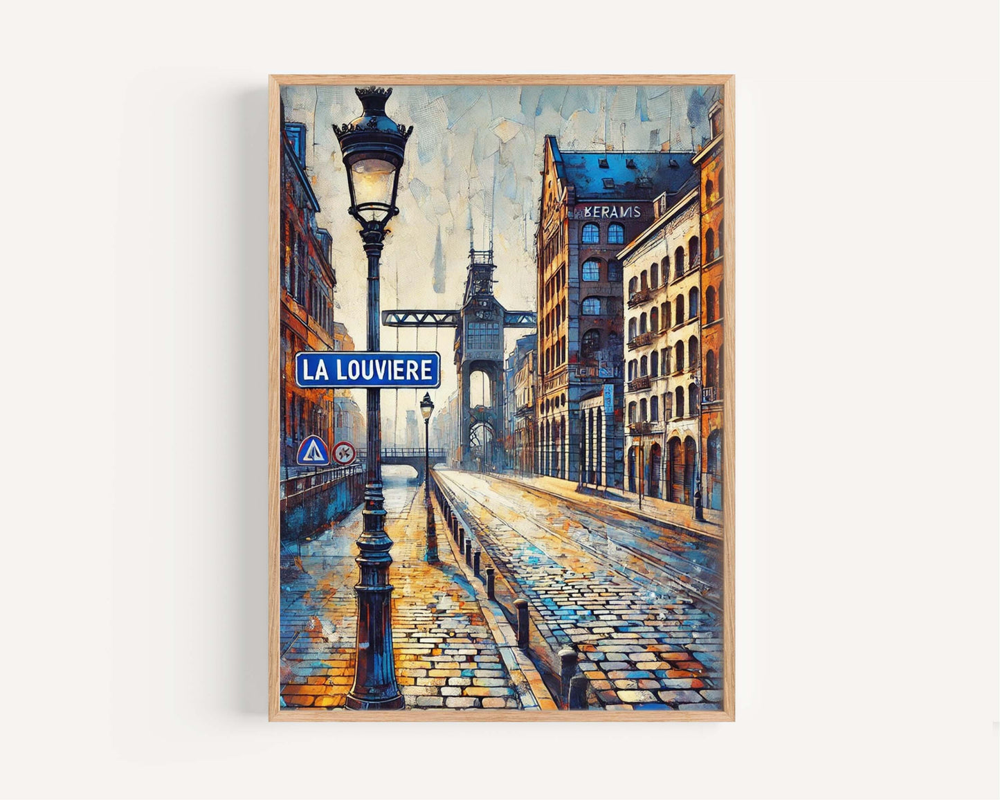 La Louviere Wall Art Print - Belgium City Travel Poster, La Louviere Artwork, Housewarming Gift, Belgian Travel Decor, Cityscape Print