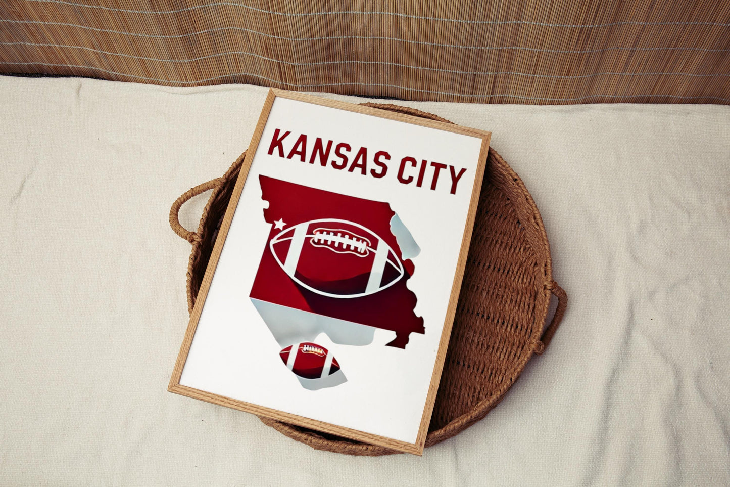 Kansas City Wall Art Print - Missouri Travel Decor, Housewarming & College Gift, Kansas City Map Home Decor, MO Gift Idea