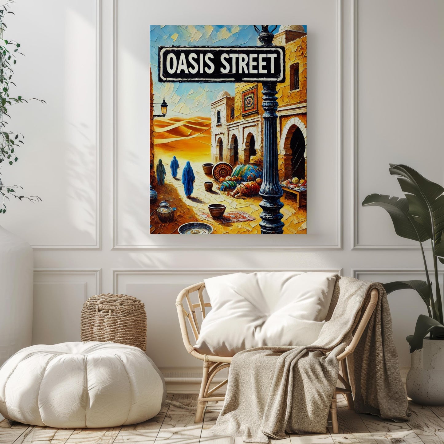 Oasis Street Wall Art, Nouakchott Print, Mauritania Art, “City” Gift, Travel Souvenir, Travel Poster, “State” Art, PERSONALIZED GIFT