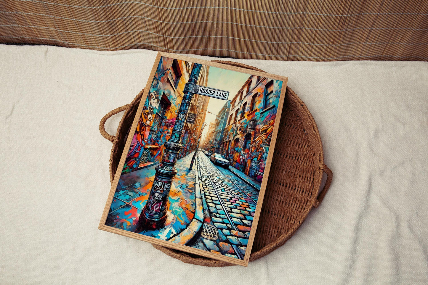 Melbourne Hosier Lane Wall Art Print - Travel Poster, Australian Artwork, Housewarming Gift, Melbourne Street Art Decor