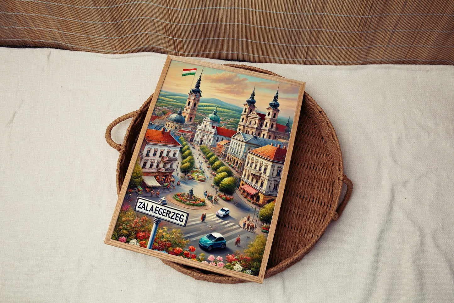 Zalaegerszeg Art - Hungary City Wall Art Print, Travel Poster, Zalaegerszeg Gift, Housewarming Decor, Hungarian Travel Art