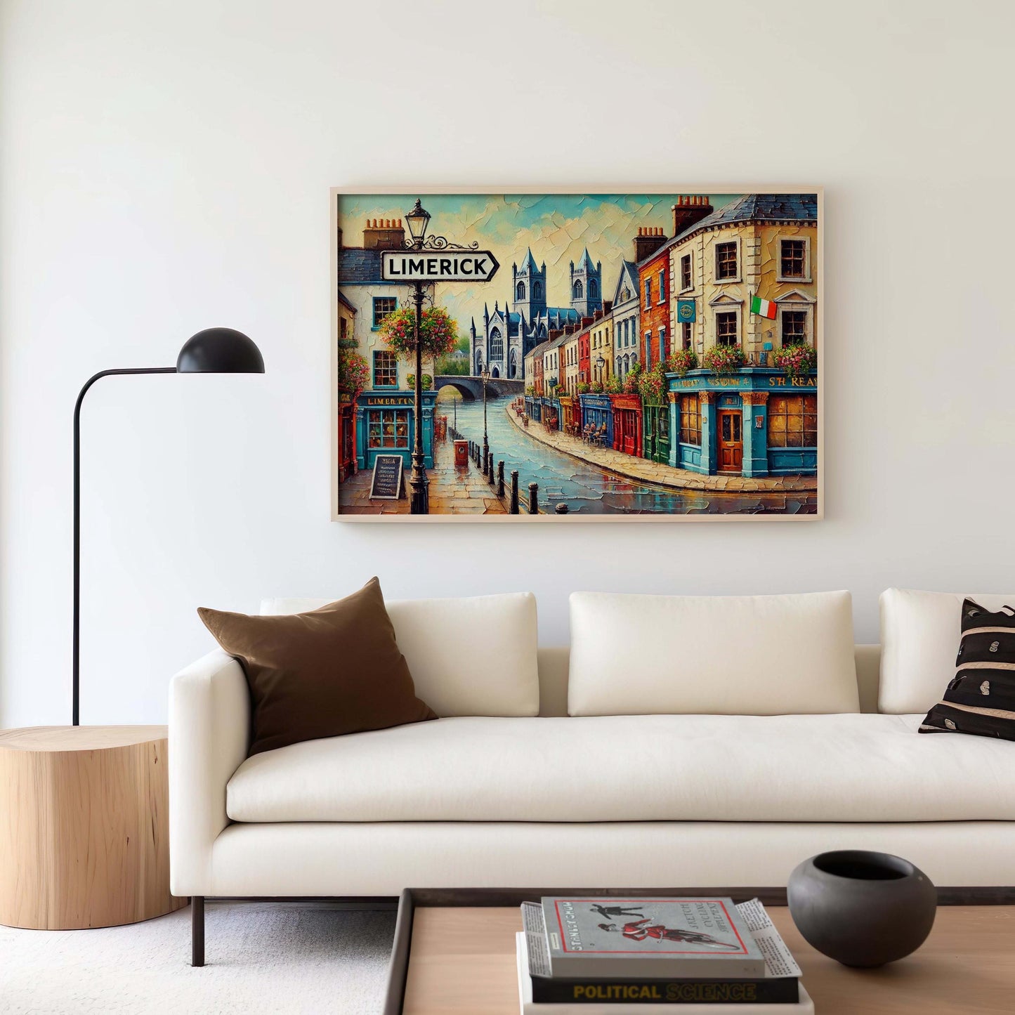 Limerick Art Print - Ireland Travel Poster, City Wall Art, Housewarming Gift, European Artwork, Irish Home Decor, Limerick Wall Decor