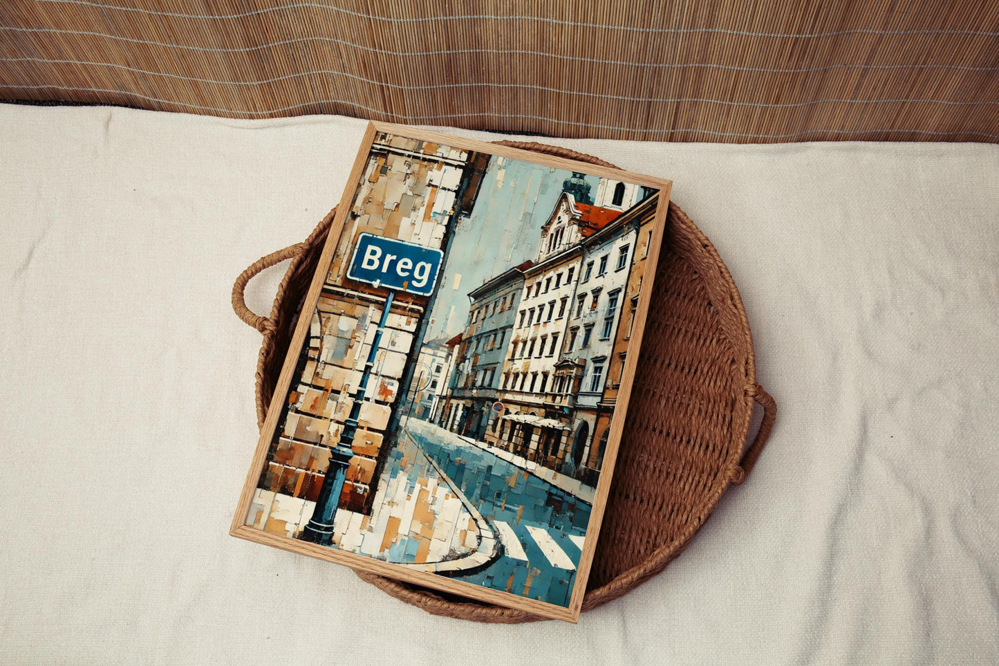 Ljubljana Breg Street Wall Art, Slovenia Travel Poster, Old Town Cityscape, Travel Souvenir, Home Decor, Fine Art Print, Unique Gift