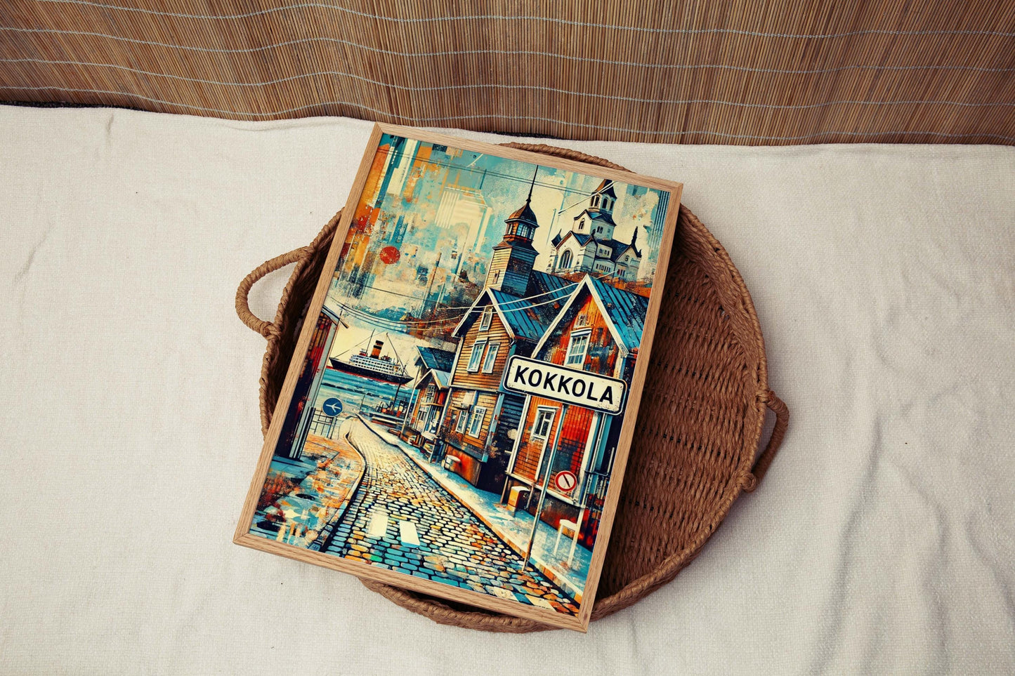 Kokkola Art Wall Print - Finland Travel Poster, Scandinavian Home Decor, European City Map, Housewarming Gift, Kokkola Travel Wall Art