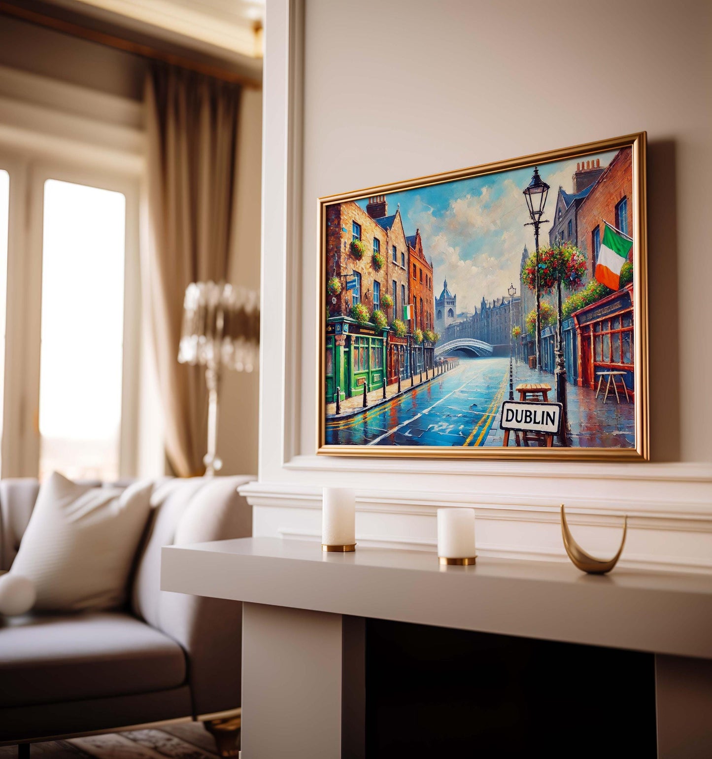 Dublin Art Print - Ireland City Wall Art, Travel Poster, Housewarming Gift, European Artwork, Dublin Travel Decor