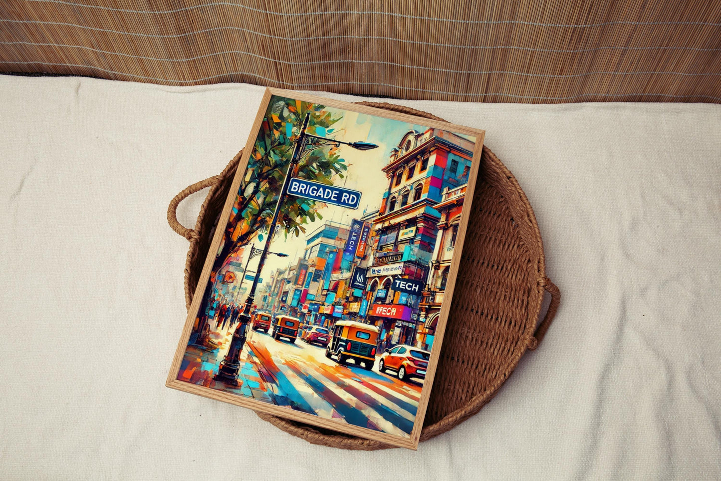 Bangalore Brigade Rd Wall Art Print, India Travel Poster, Bangalore Cityscape, Indian Gift, Housewarming Decor, Travel & Adventure Art