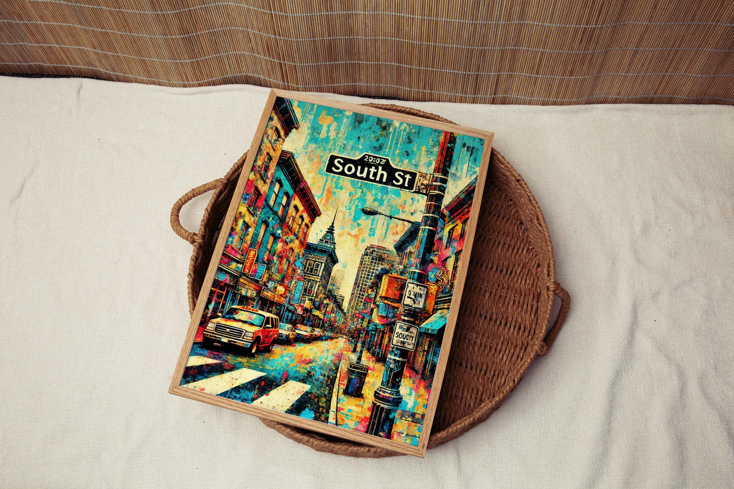 South St Print Philadelphia Wall Art, South Street Travel Poster, Philly Gift & Pennsylvania Home Decor, Housewarming Artwork
