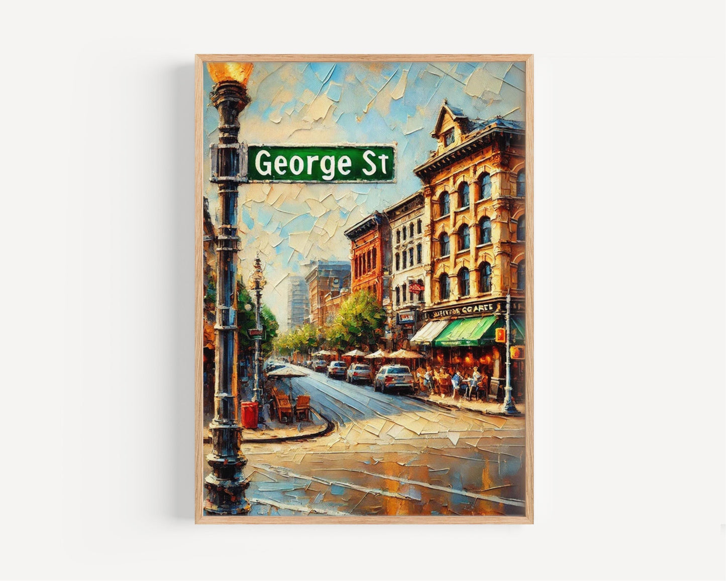 George Street Wall Art - St. Johns Canada Print, Travel Poster, Housewarming Gift, Canadian Artwork, George St Travel Decor