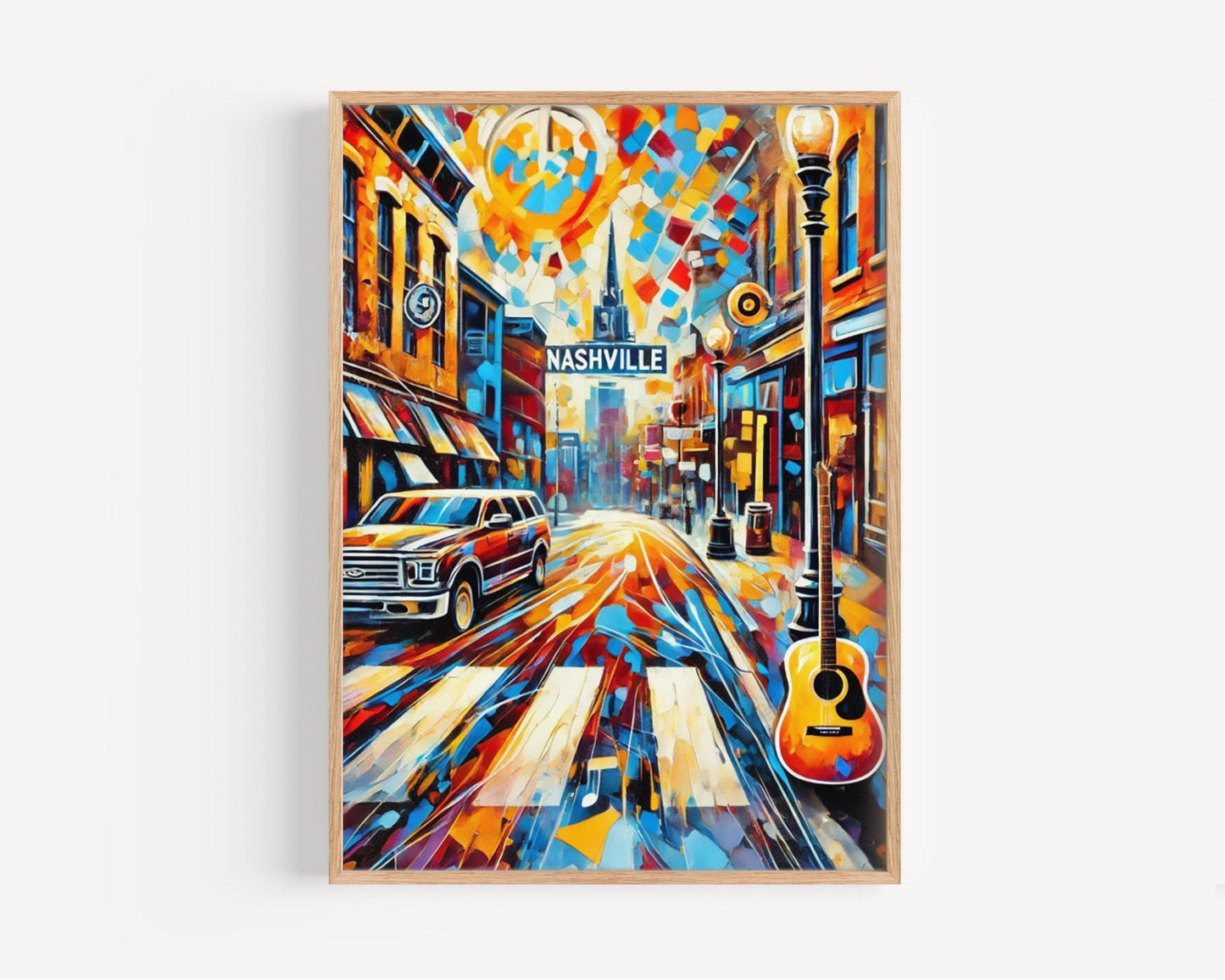 Tennessee Nashville Wall Art Print - Travel Poster & Housewarming Gift, USA Souvenir, Tennessee Home Decor