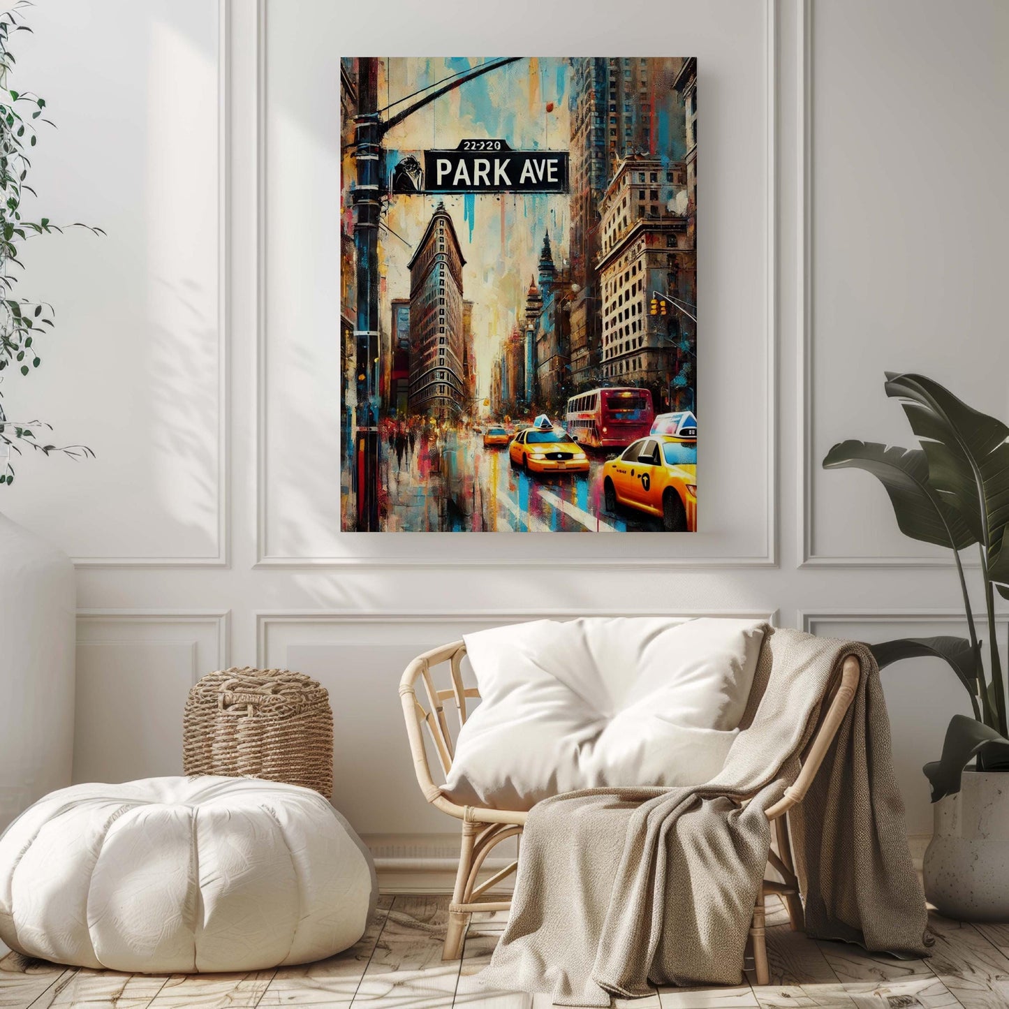 Park Ave Print - Manhattan Wall Art, NYC Travel Poster, New York City Gift, Housewarming Decor, Urban Modern Home Art, Park Ave Illustration