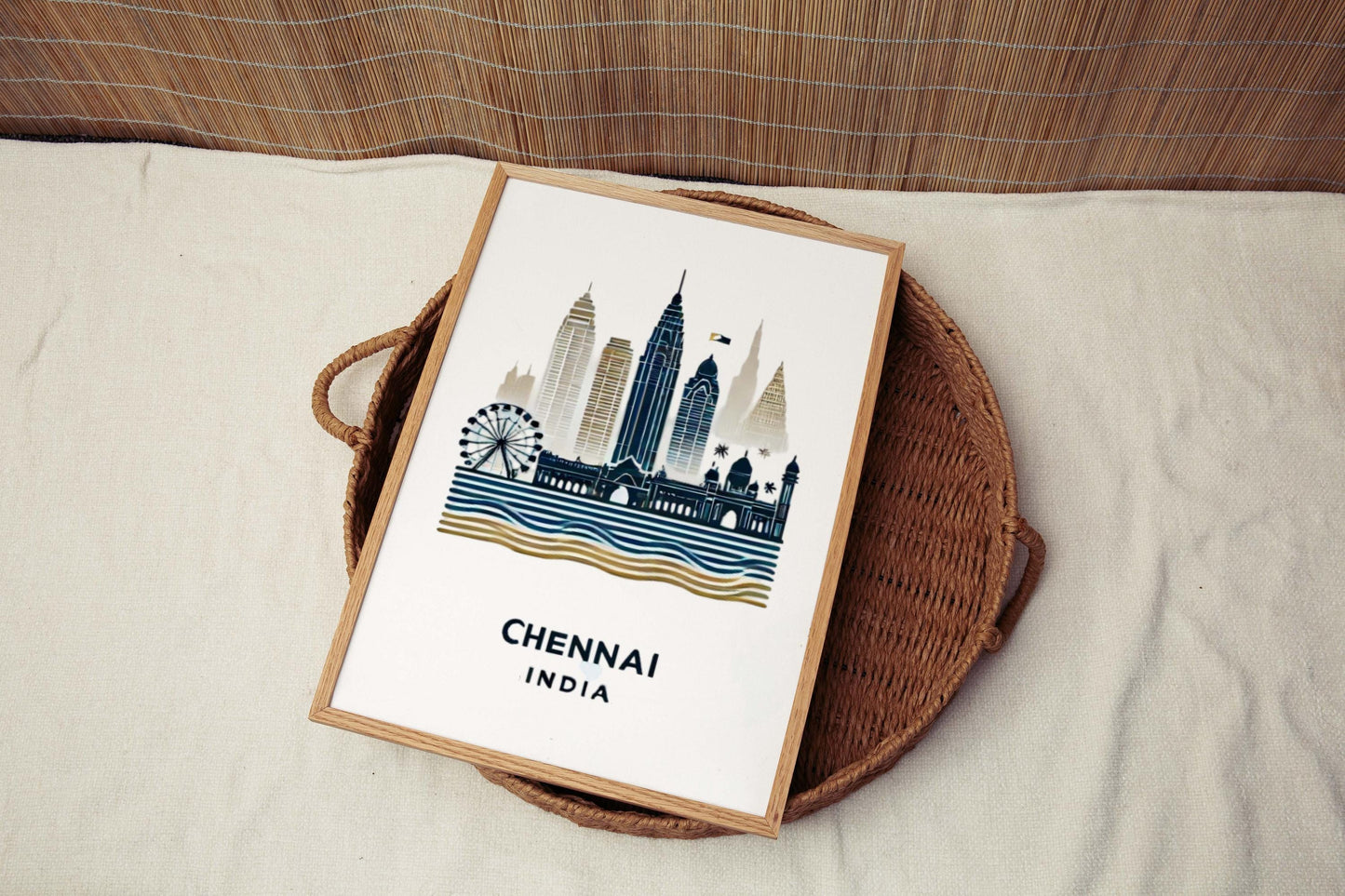 Chennai Print: India Travel Wall Art, Home Decor Gift, Housewarming & College Accent, Chennai India Artwork Poster