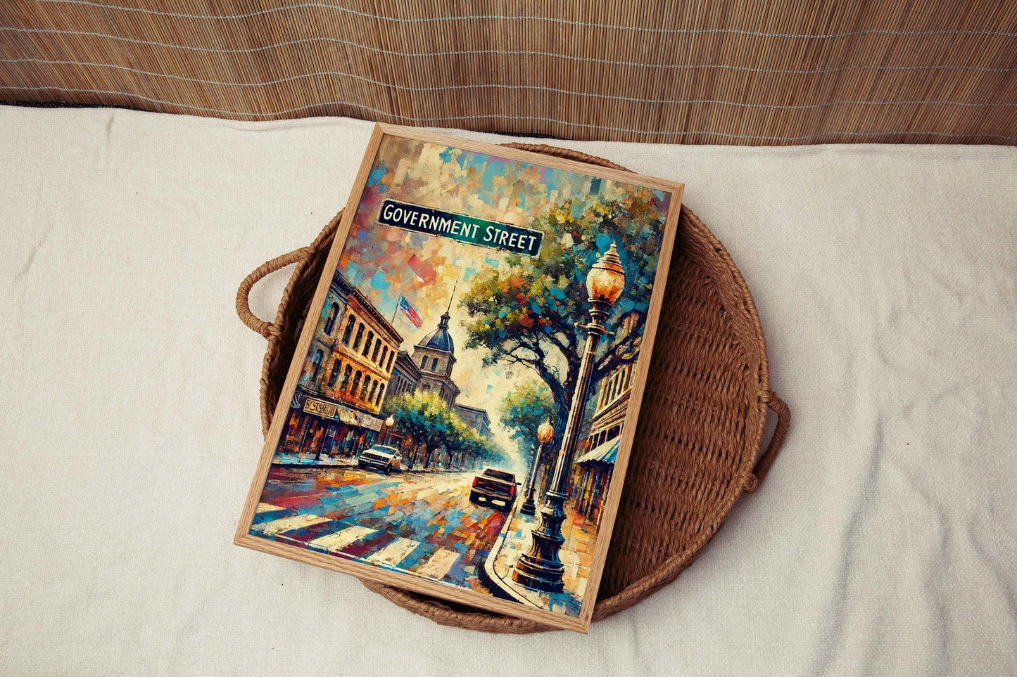 Government Street Wall Art - Baton Rouge Travel Print & LA Home Decor, Government St Poster, Housewarming Gift
