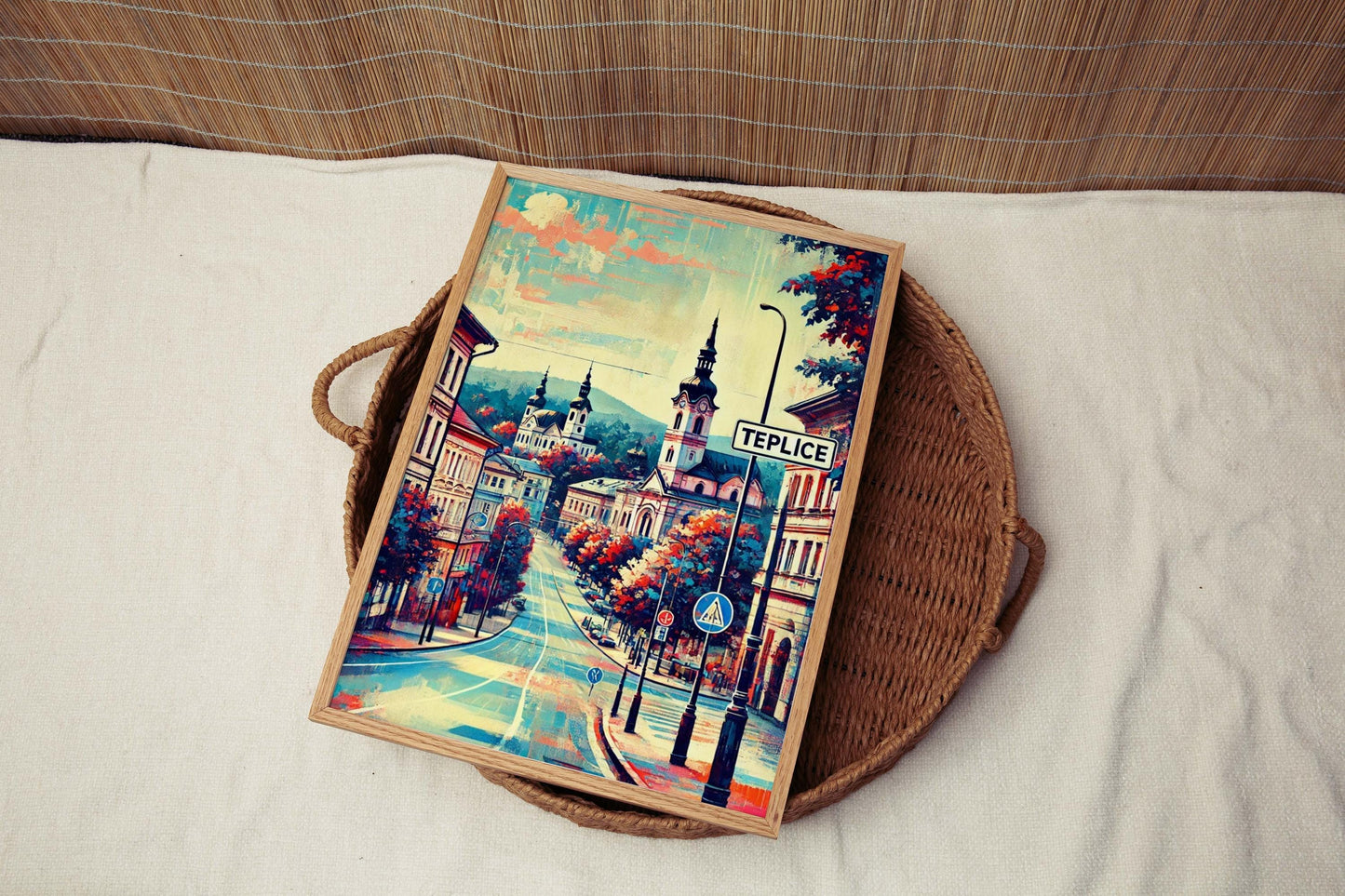 Teplice Art Print - Czech Republic Travel Poster, City Wall Art, Housewarming Gift, Modern Teplice Map Decor