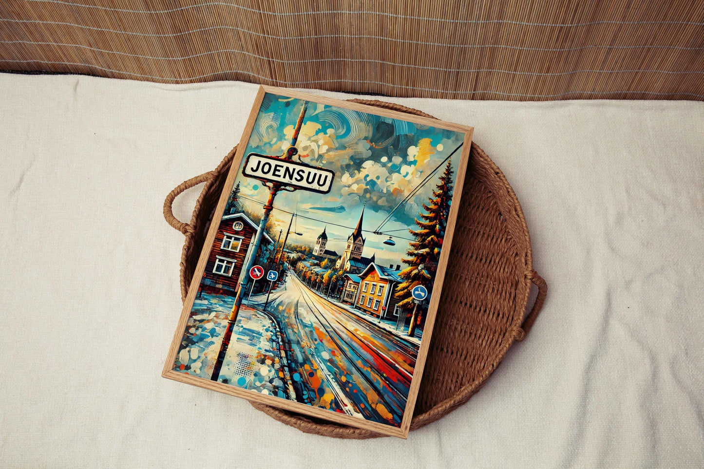 Joensuu Art Print - Finland Wall Art Travel Poster, Joensuu City Gift, Housewarming Decor, Scandinavian European Travel Print
