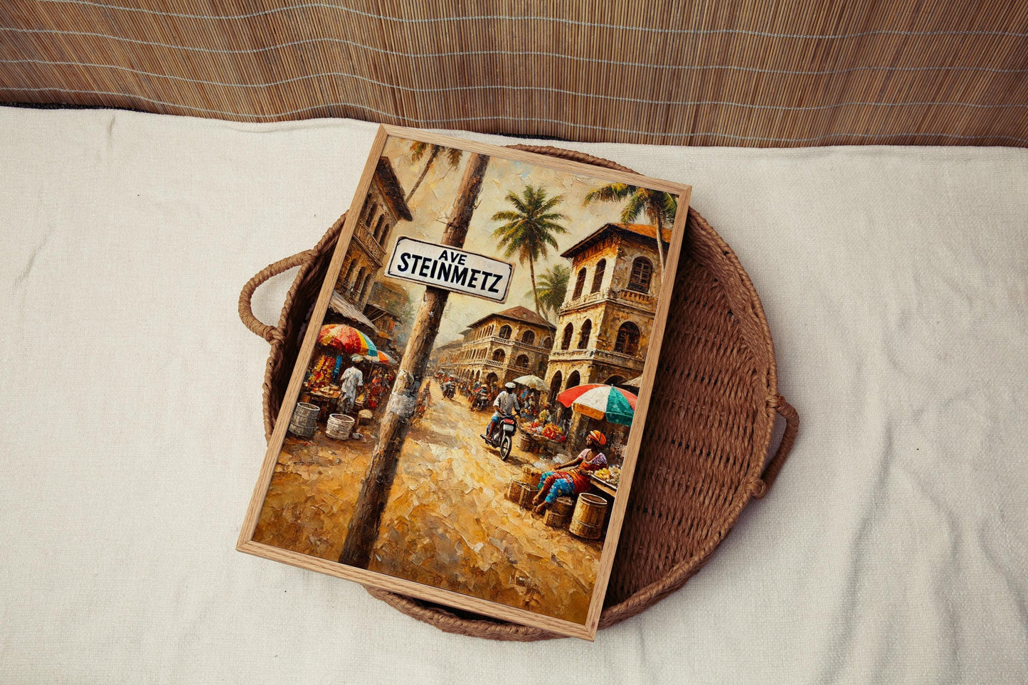 Avenue Steinmetz Wall Art, Cotonou Print, Benin Art, Cityscape Travel Poster, Vibrant Street Scene, Travel Souvenir, Personalized Gift