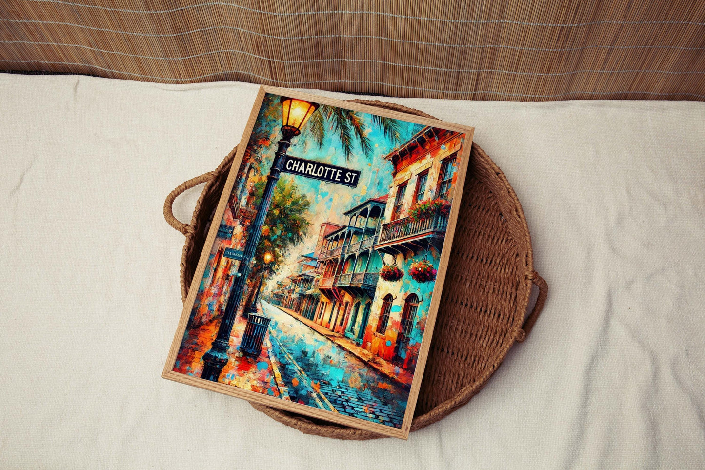 Charlotte St Print Wall Art - St Augustine Florida Travel Poster, Charlotte Street Map, Housewarming Gift, Coastal Home Decor, Florida Art