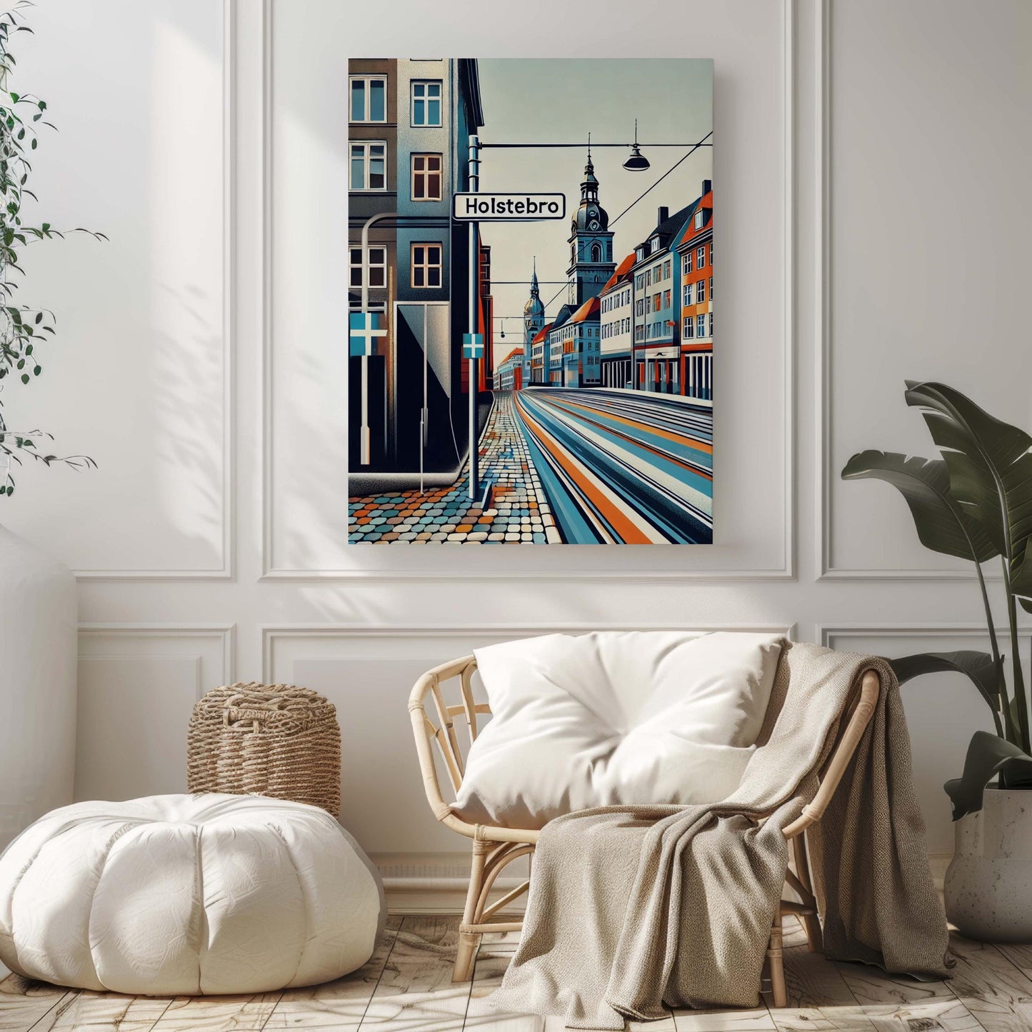 Holstebro Art Print - Denmark City Wall Decor, Travel Poster, European Housewarming Gift, Holstebro Travel Print