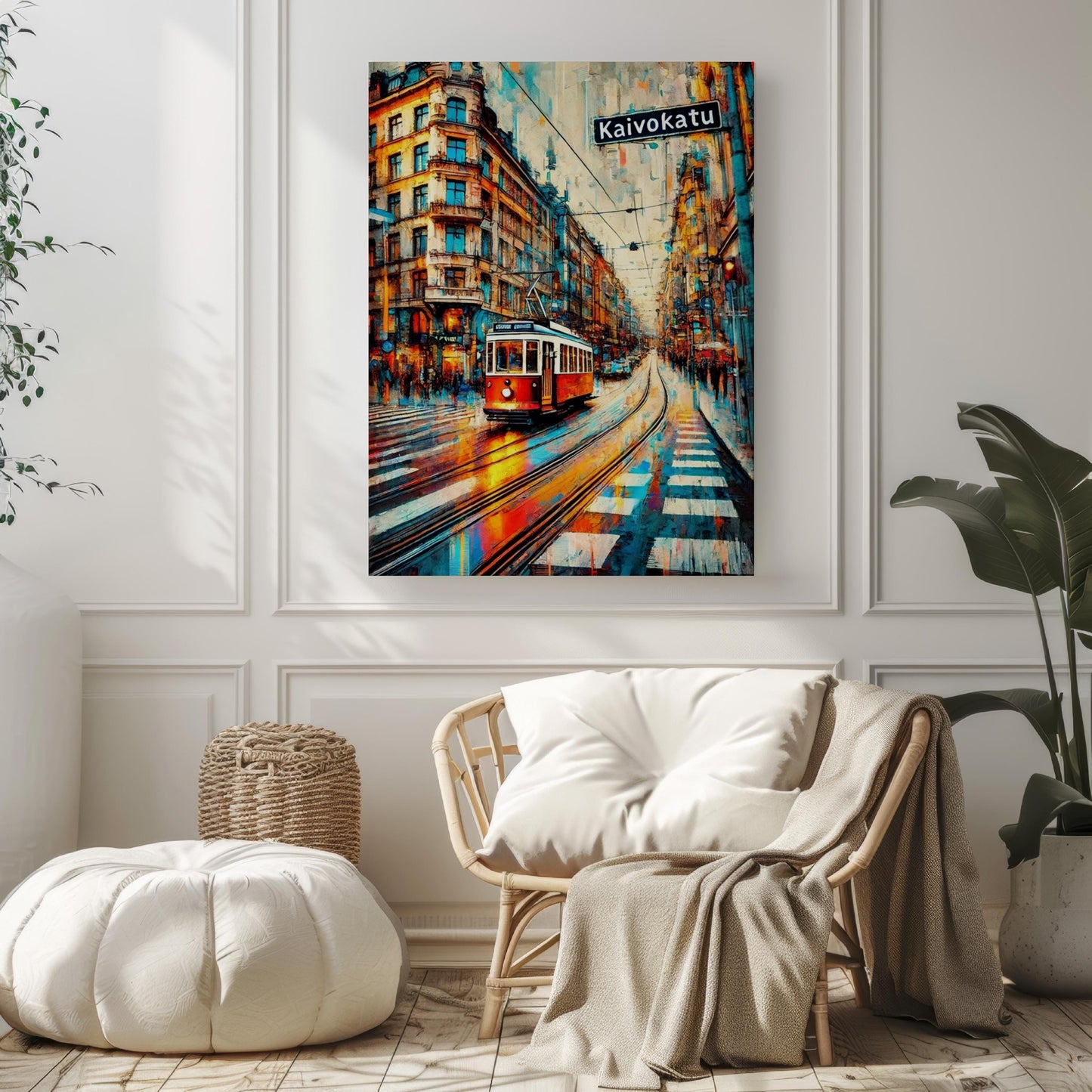 Kaivokatu Wall Art Print - Helsinki Travel Poster, Finland Souvenir, Housewarming Gift, Nordic Home Decor, Finnish Cityscape Art