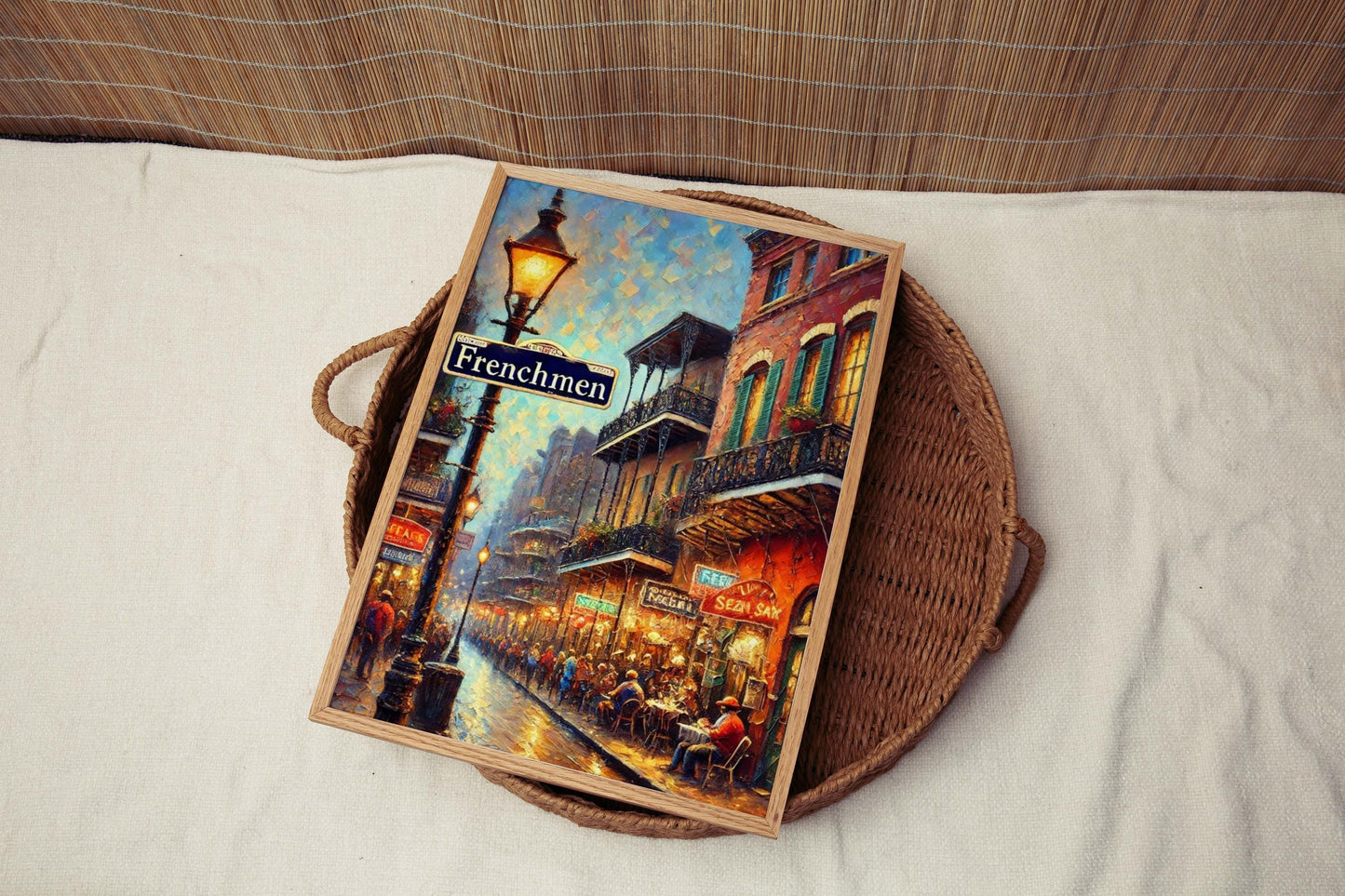 Frenchmen St Print New Orleans Art Wall Decor, Travel Poster Louisiana Gift, Frenchmen Street Housewarming Artwork