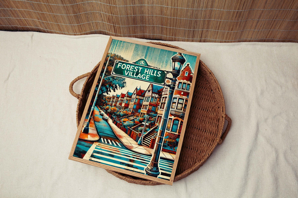 Forest Hills Village Print - Queens, New York, USA