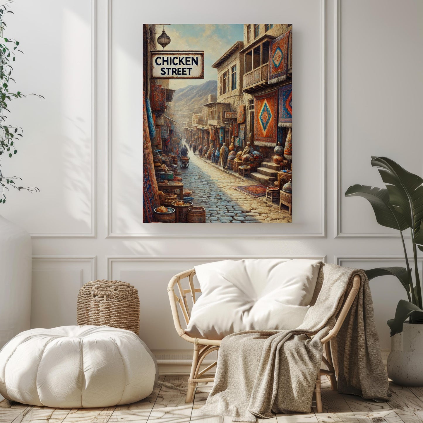 Chicken Street Wall Art, Kabul Print, Afghanistan Travel Poster, Cultural Street Sign, Unique Home Décor, Kabul Souvenir, Personalized Gift