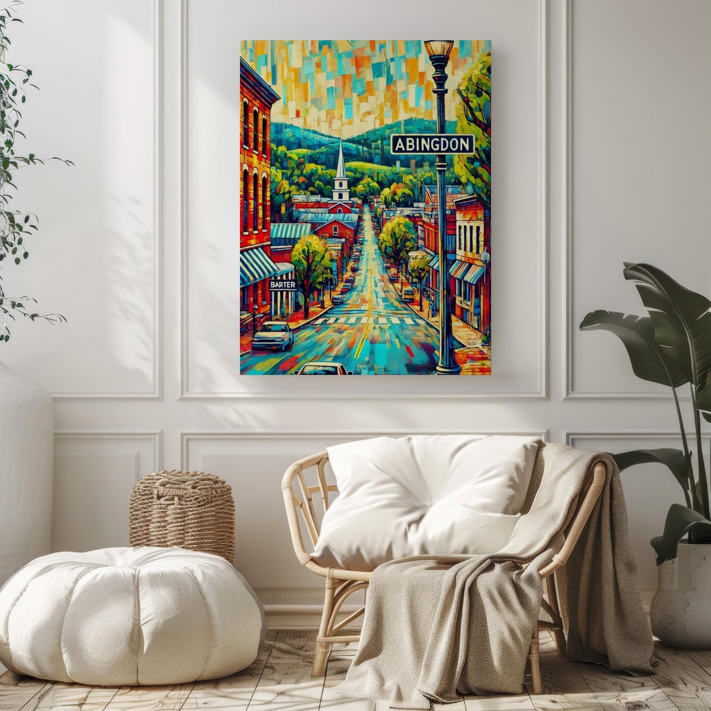Art Abingdon Wall Art Print - Virginia Travel Poster, USA Decor, Housewarming Gift, Virginia Gift, Travel Art for Home
