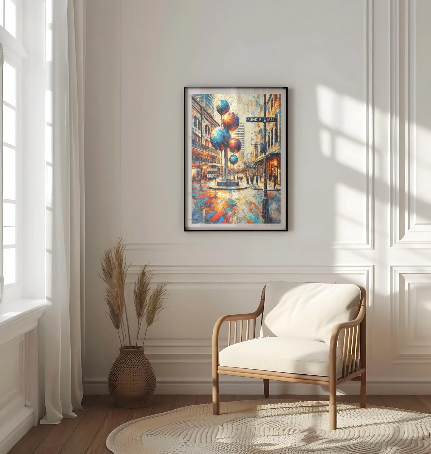 Rundle Mall Wall Art Print - Adelaide Travel Poster, Australia Gift & Home Decor, Rundle Mall Decor, Housewarming Present