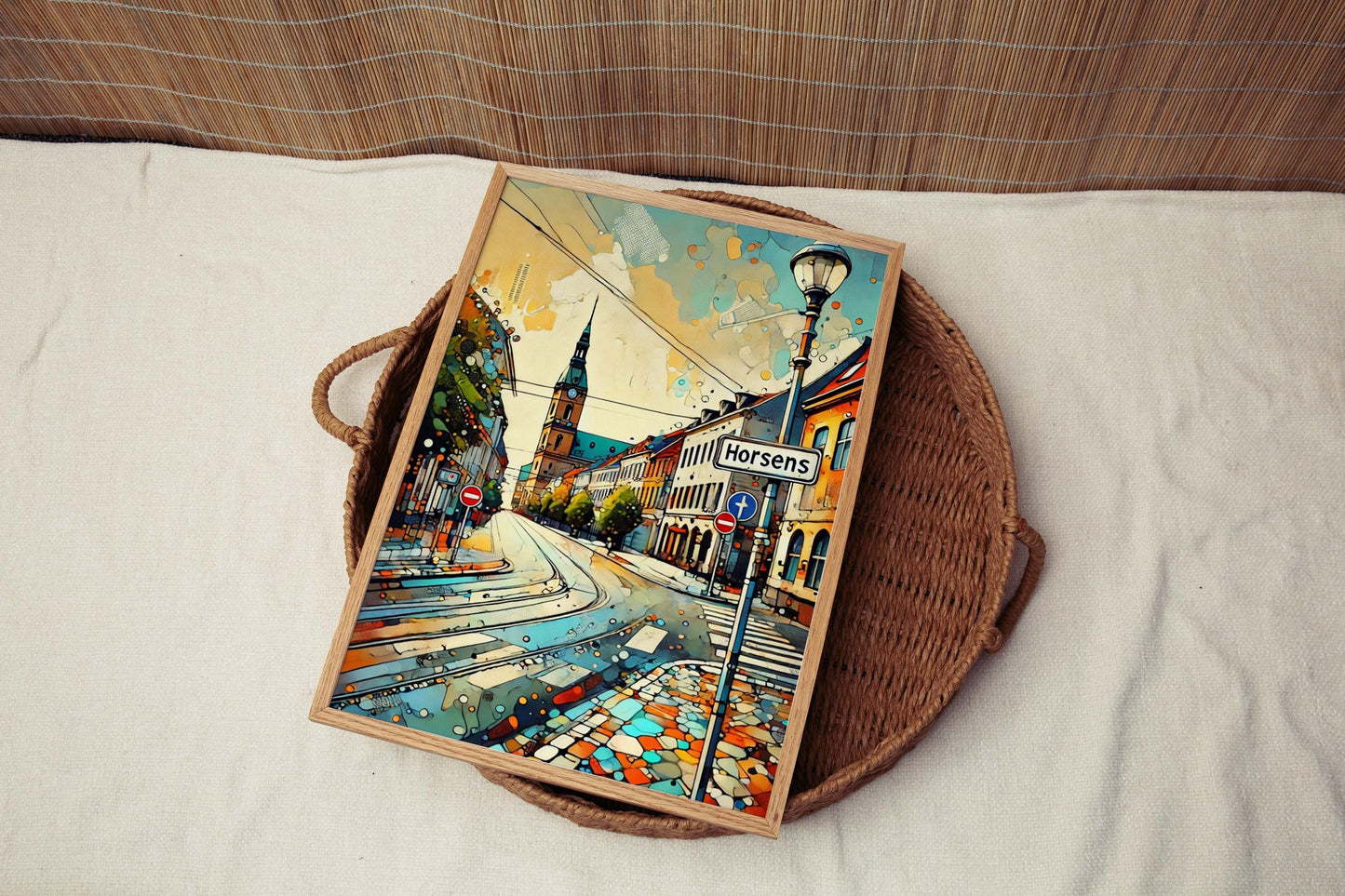 Horsens Art Print - Denmark Travel Poster, Horsens Wall Art, European City Gift, Housewarming Decor, Scandinavian Style Home Decoration
