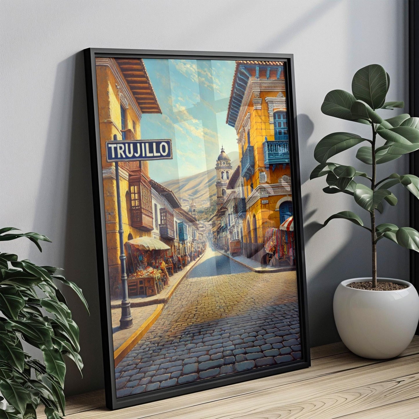 Travel Wall Art Trujillo Print Peru Souvenir Travel Poster South American Art Housewarming Gift