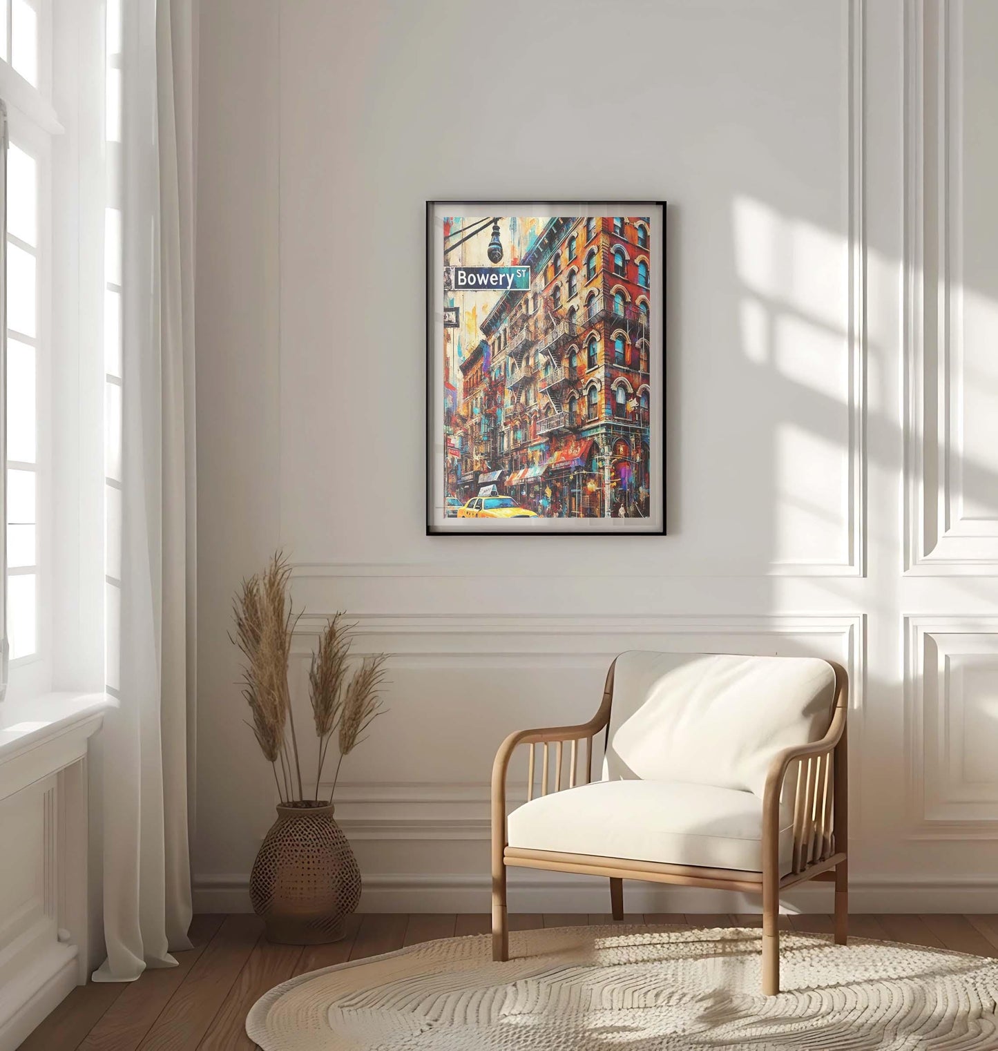 Bowery St Print - Manhattan Wall Art, NYC Travel Poster, New York City Gift & Housewarming Decor
