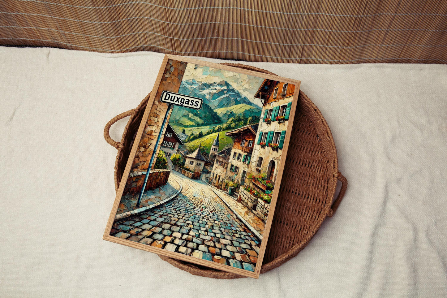 Liechtenstein Wall Art | Duxgass Vaduz Print | European Travel Souvenir | Alpine Street Scene | Home Decor, Gift, Travel Poster