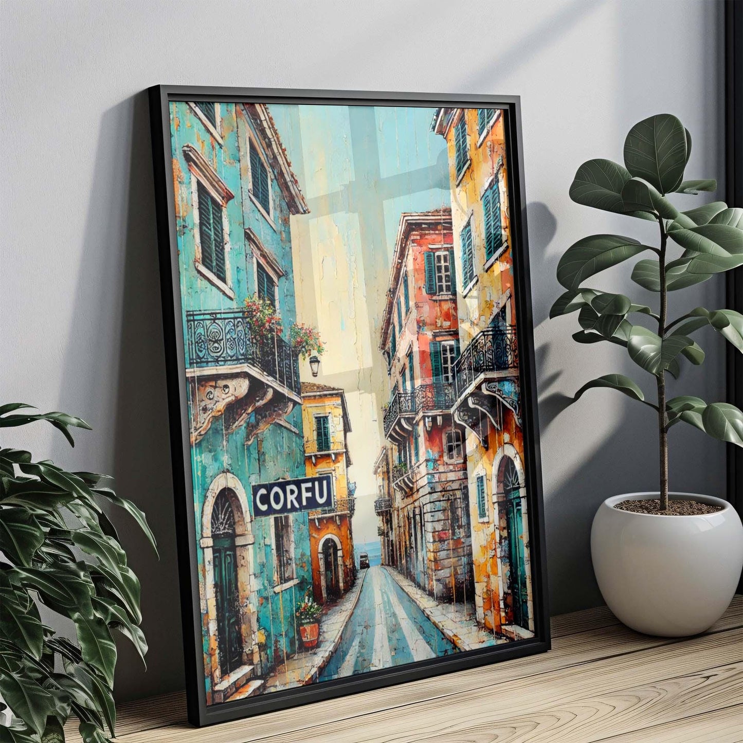 Corfu Art Print - Greek Travel Wall Art, European Corfu Poster, Housewarming & Gift Idea, Mediterranean Home Decor, Greece Artwork
