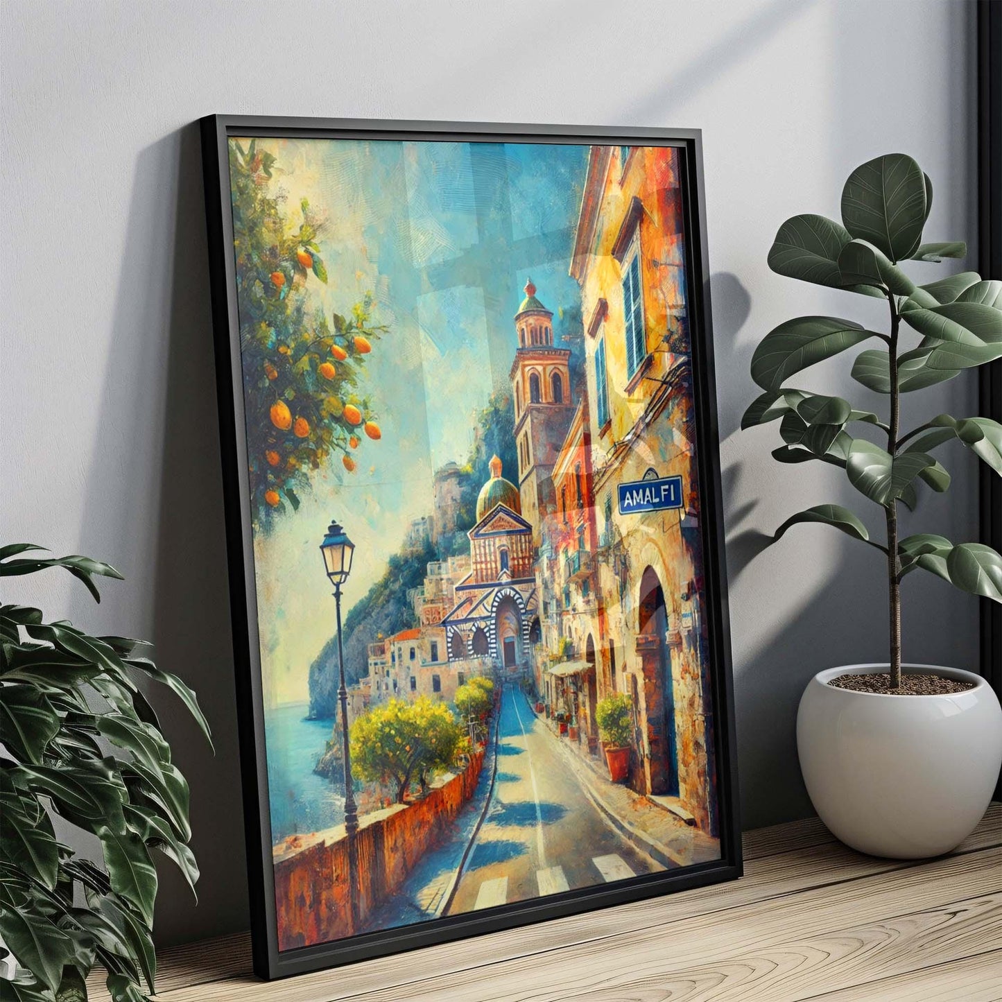 Amalfi Art Coastal Wall Print – Italian Travel Poster, Mediterranean Home Decor, Amalfi