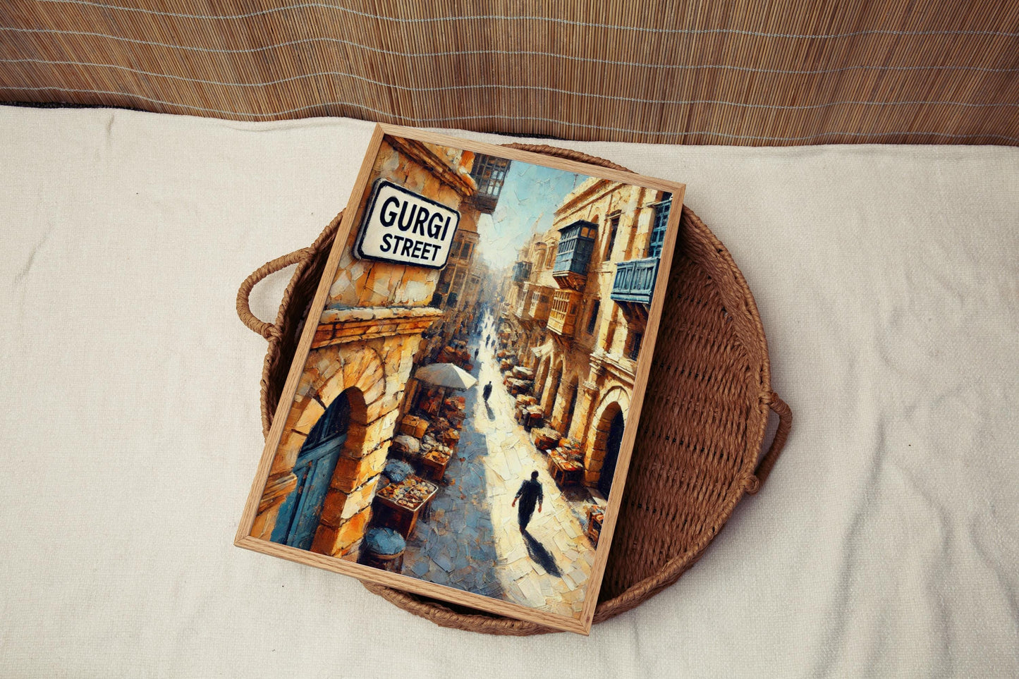 Gurgi Street Wall Art, Tripoli City Print, Libya Travel Souvenir, Vibrant Market Scene, Historic Old Town Decor, Personalized Gift