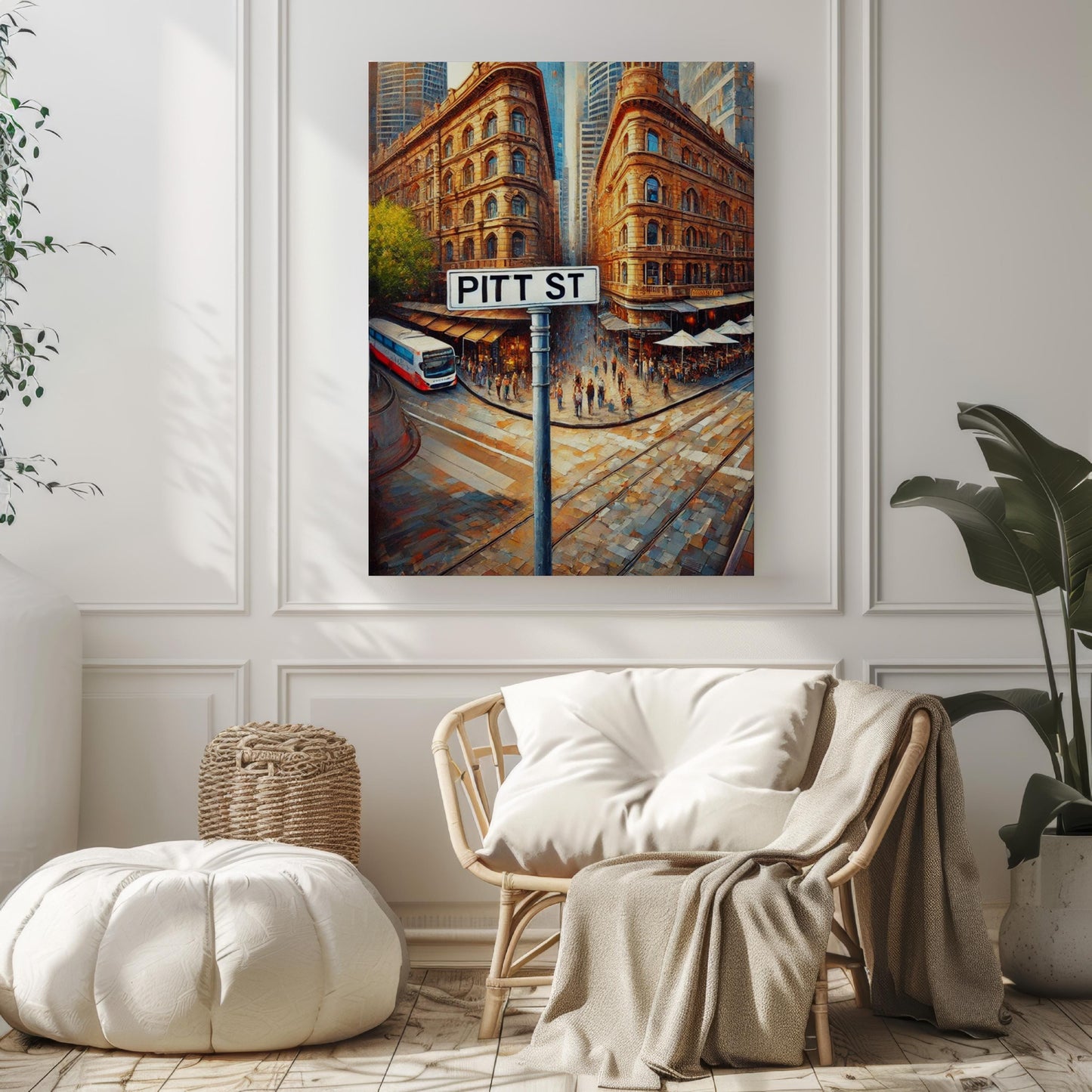 Sydney Pitt Street Wall Art Print, Travel Poster, Australia Home Decor, Sydney Gift & Housewarming Idea, Modern Aussie Cityscape Artwork