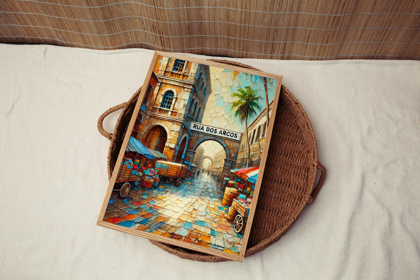 Maputo Rua dos Arcos Wall Art, Mozambique Travel Poster, Cultural Home Decor, Mozambique Souvenir, Vibrant City Street Print, Travelers Gift