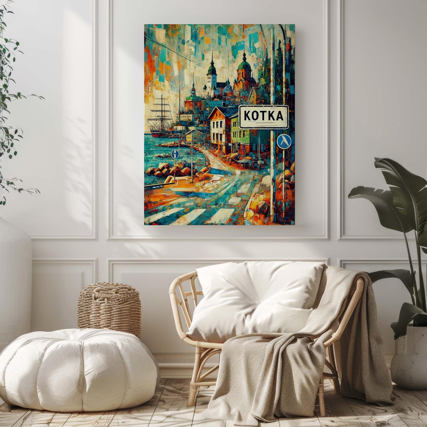 Kotka Art Wall Print - Finland Travel Poster, Scandinavian Home Decor, Kotka City Artwork, European Wall Art, Housewarming Gift Print
